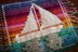 Awesome Ocean Mosaic Square: Sailboat