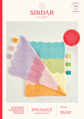Crochet Rainbow Wave Blanket in Sirdar Snuggly DK - BSS5426 - Downloadable PDF