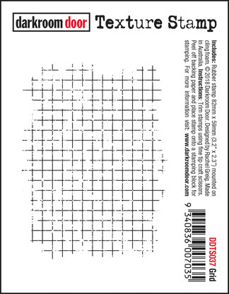 Darkroom Door Texture Cling Stamp 3"X2" - Grid