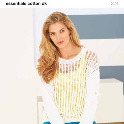 Lacy Top And Sweater in Rico Essentials Cotton DK - 224