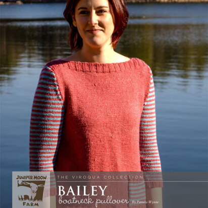 Bailey Boatneck Pullover in Juniper Moon Farm Moonshine - Downloadable PDF