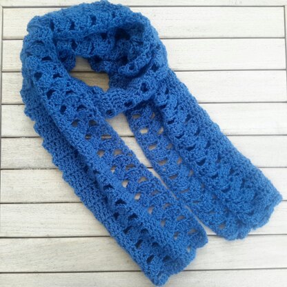 Lacy crochet scarf