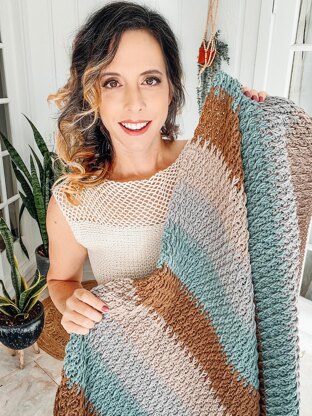 Alpine Stitch Textured Blanket