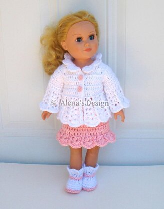 Pink and White Doll Set