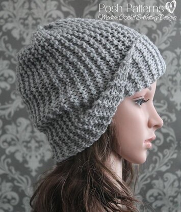 Easy Slouchy Hat Knitting Pattern 314