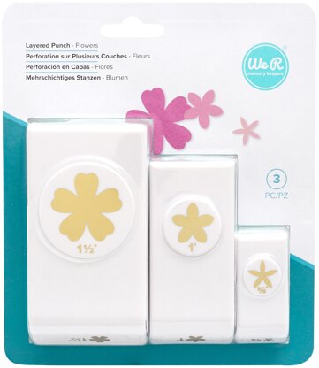 We R Memory Keepers Layering Punches 3/Pkg - Flowers