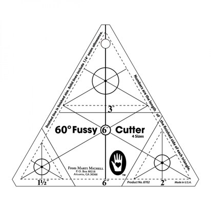 Marti Michell Fussy Cutter 60-degree Quilting Template