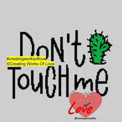 Cactus Don't Touch Me Stitch Graph