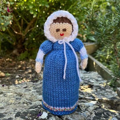 Caroline - An 1808 Regency Doll Knitting Pattern - Toy Knitting Pattern