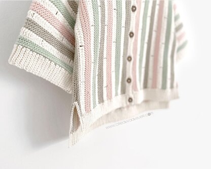 5 sizes - STRIPY Crochet Jacket