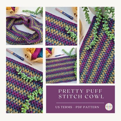 Pretty Puff Stitch Cowl - US Terms