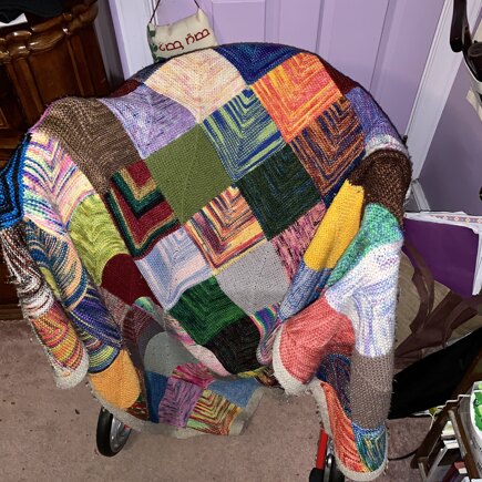 Just A Little Chilly Mitered Square Afghan #6