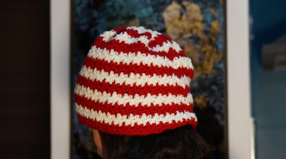 Houndstooth beanie crochet pattern