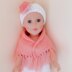 Blush Shawl for Doll