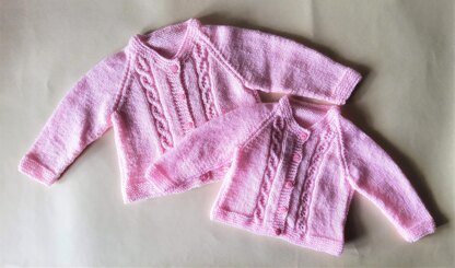 Lace Cable Baby Cardigan