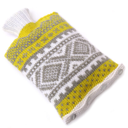 Yellow hot water bottle cover