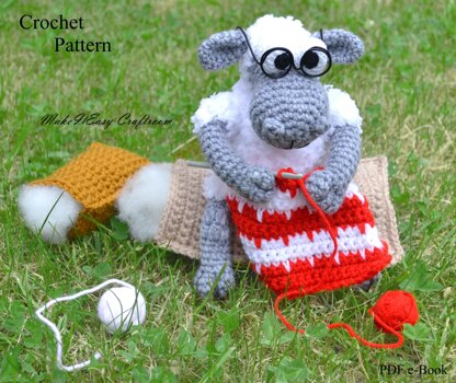 Crochet Granny Sheep. Amigurumi Toy. Farm Animal. Retirement Gift