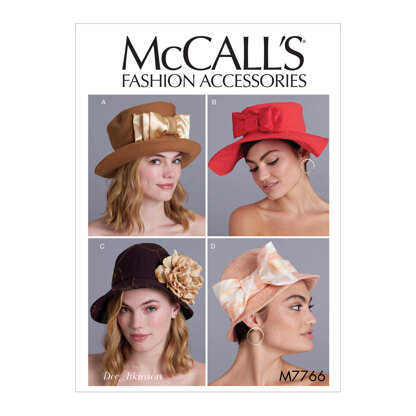 McCall's Misses' Hats M7766 - Paper Pattern All Sizes In One Envelope