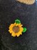 Ukraine Sunflower brooch/ pin / applique