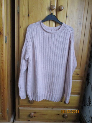 Pink Aran Jumper