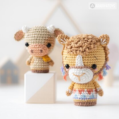 Nativity Set Crochet Pattern Shepherd Camel Angel Ox Calf Bull Christmas Mini Amigurumi Animal Patterns Nativity Scene by AradiyaToys (Olka Novytska)