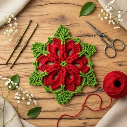 Crochet Hexagon Doily Pdf + Video Tutorial