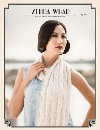 Zelda Wrap in Blue Sky Fibers Metalico - 2602 - Downloadable PDF