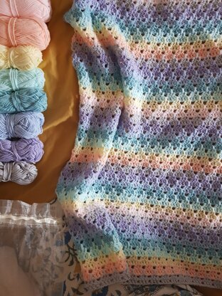 Larksfoot Baby Blanket, pattern by Hanjan Crochet