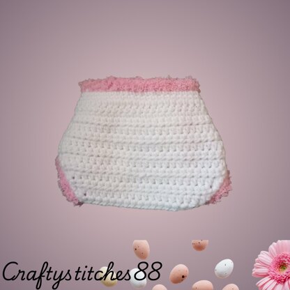Newborn Bunny Easter Crochet Pattern Set PDF – 3 Month Baby Diaper Outfit Pattern