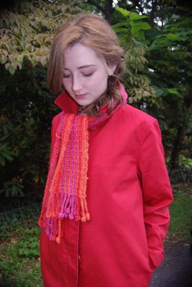 Bobble-Fringe Scarf