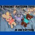 3 cat, bunny, bear crochet patterns