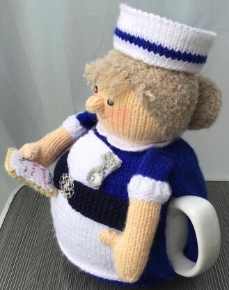 Maggie the nurse tea cosy.