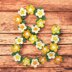 Flower letter & crochet applique pattern