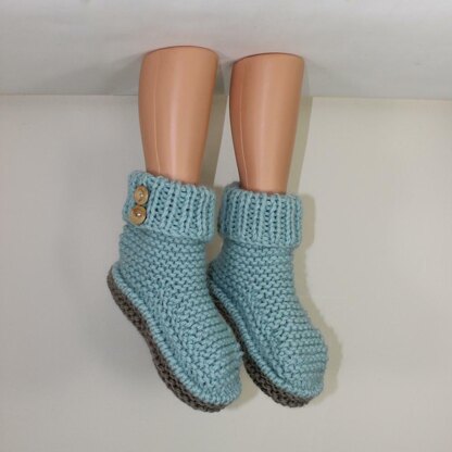 2 Button Super Chunky Slipper Boots