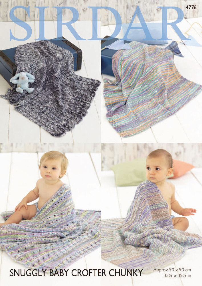 Blankets in Sirdar Snuggly Baby Crofter Chunky 4776