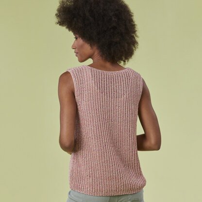 Bar Harbor Tank - Slipover Knitting Pattern for Women in Tahki Yarns Cotton Classic Twist by Tahki Yarns