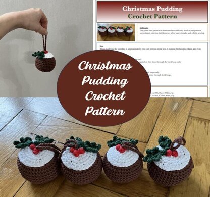 Christmas Pudding Decoration Crochet Pattern