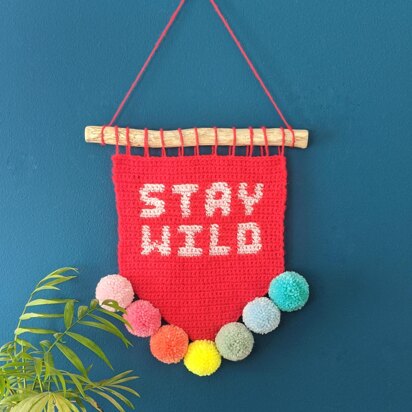 Stay Cool + Stay Wild wall hanging