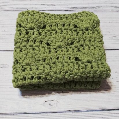 Clam Stitch washcloth