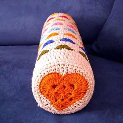 Bolster heart cushion