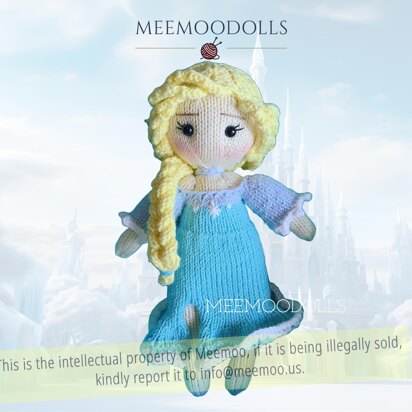 ELSA Knitting Doll. Snow Queen
