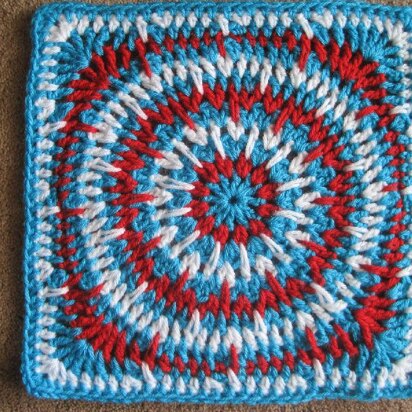 Spiky Circle Afghan Square