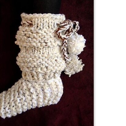 SLOUCHY BOOT SLIPPERS #427-15 - knitting pattern