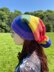 Rainbow Slouch Bobble Hat
