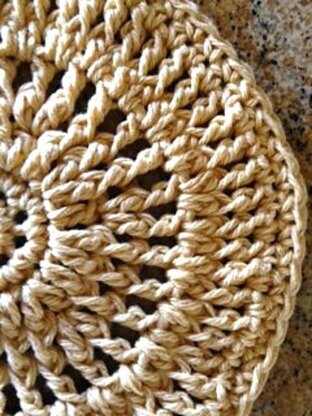 Sunny Round Dishcloth