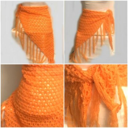 Orange Peel Pareo Wraparound Skirt