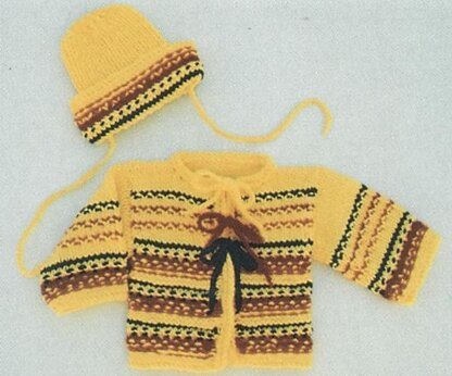 Baby Bright Sweater and Hat