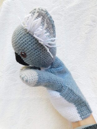 Osi, the Koala, amigurumi hand puppet