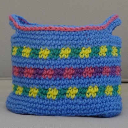 Checkered Striped Basket