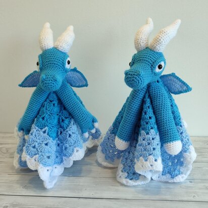 Blizzard The Ice Dragon Baby Lovey Blanket